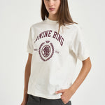 T-shirt donna Jaylin Tee Collegiate bianca 12695 WKHA3 ANINE BING 