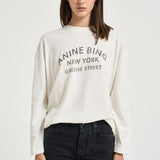 T-shirt donna Ivan Long Sleeve bianca 12755 IVY1 ANINE BING 