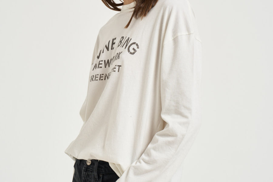 T-shirt donna Ivan Long Sleeve bianca 12755 IVY1 ANINE BING 