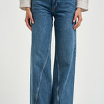 Jeans donna Brie jean wide leg denim blu 12916 WHD94 ANINE BING 
