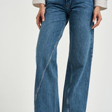 Jeans donna Brie jean wide leg denim blu 12916 WHD94 ANINE BING 