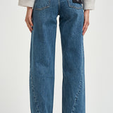 Jeans donna Brie jean wide leg denim blu 12916 WHD94 ANINE BING 