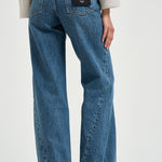 Jeans donna Brie jean wide leg denim blu 12916 WHD94 ANINE BING 