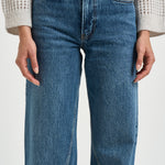 Jeans donna Brie jean wide leg denim blu 12916 WHD94 ANINE BING 