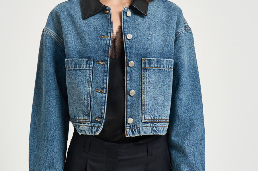 Giacchetto donna Yuma in denim blu 12920 WHD94 ANINE BING 