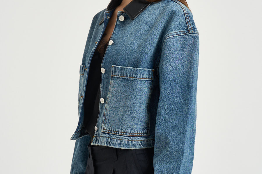Giacchetto donna Yuma in denim blu 12920 WHD94 ANINE BING 