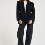 Blazer donna Quinn monopetto nero 7073 000 ANINE BING 