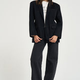 Blazer donna Quinn monopetto nero 7073 000 ANINE BING 