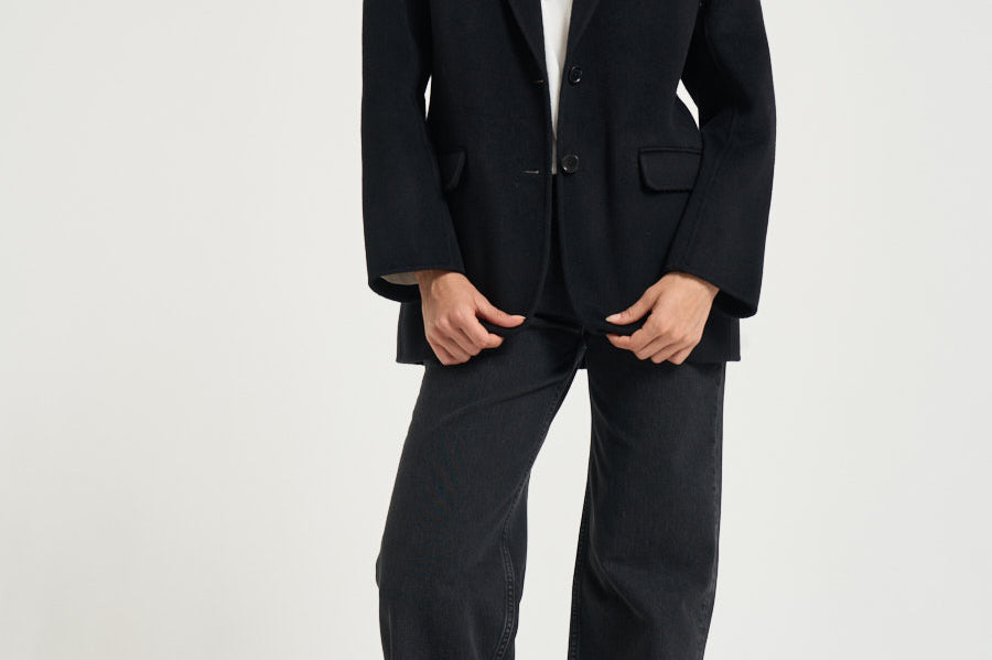 Blazer donna Quinn monopetto nero 7073 000 ANINE BING 