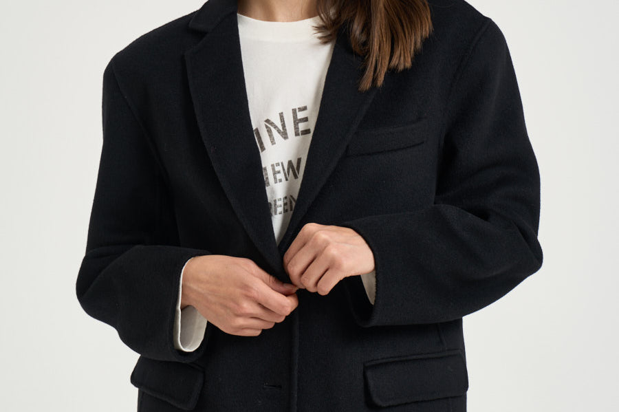 Blazer donna Quinn monopetto nero 7073 000 ANINE BING 