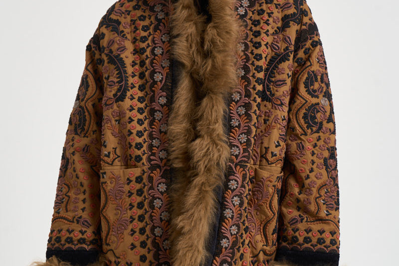 Giacca donna Ivan con ricami cammello IVAN1JKT CAMEL ANTIK BATIK 