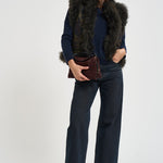 Gilet donna con ricami verde oliva PAULINE1GIL KAKI ANTIK BATIK 