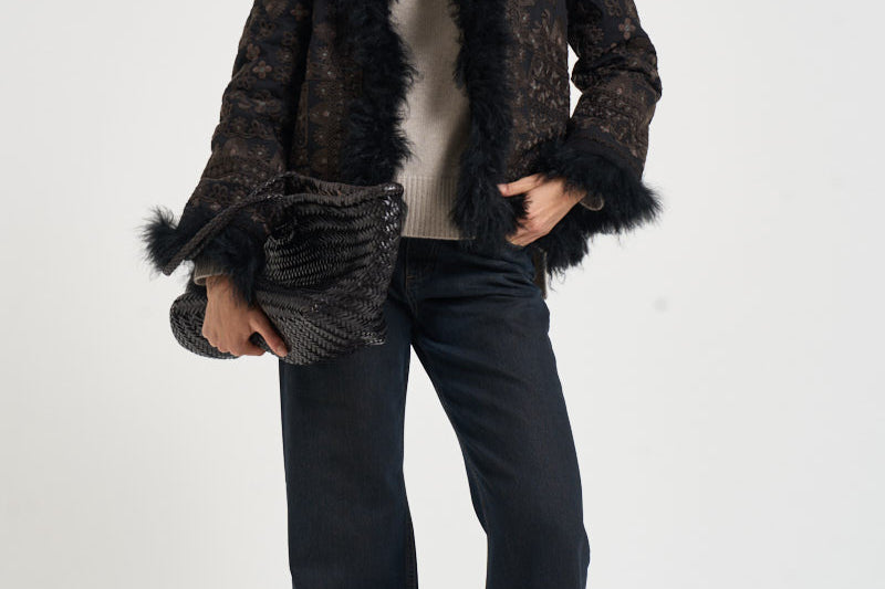Giacca donna Sando con ricami nera SANDO1JKT BLACK ANTIK BATIK 