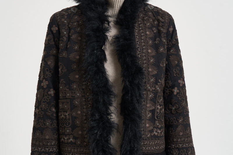 Giacca donna Sando con ricami nera SANDO1JKT BLACK ANTIK BATIK 