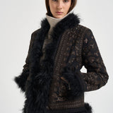 Giacca donna Sando con ricami nera SANDO1JKT BLACK ANTIK BATIK 