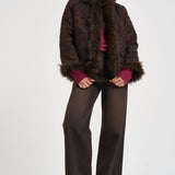 Giacca donna Sando con ricami marrone scuro SANDO1JKT CHOCOLAT ANTIK BATIK 