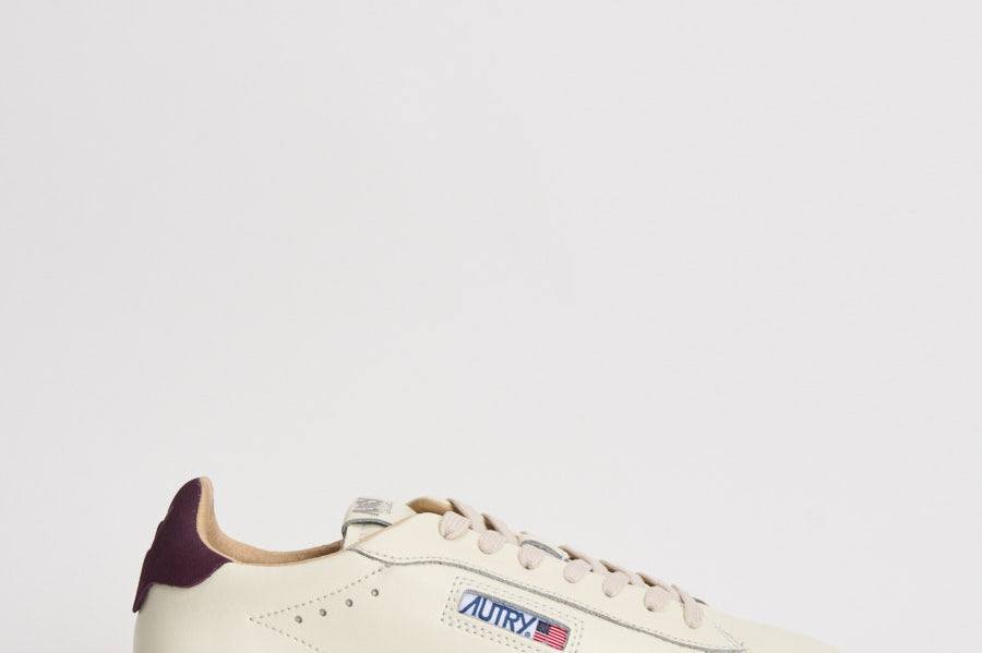 Sneakers uomo Dallas bianca e bordeaux ADLM MR27 AUTRY 