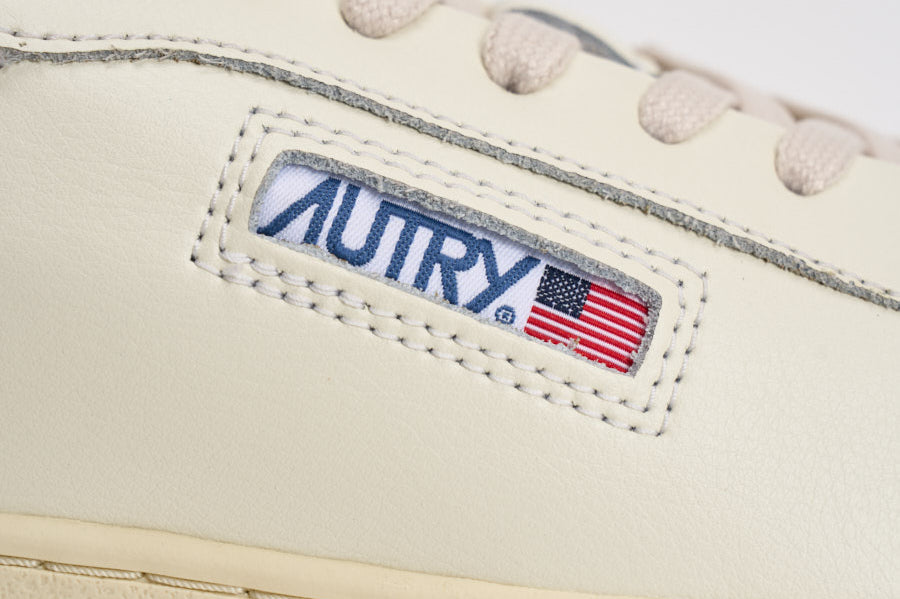 Sneakers uomo Dallas bianca e bordeaux ADLM MR27 AUTRY 