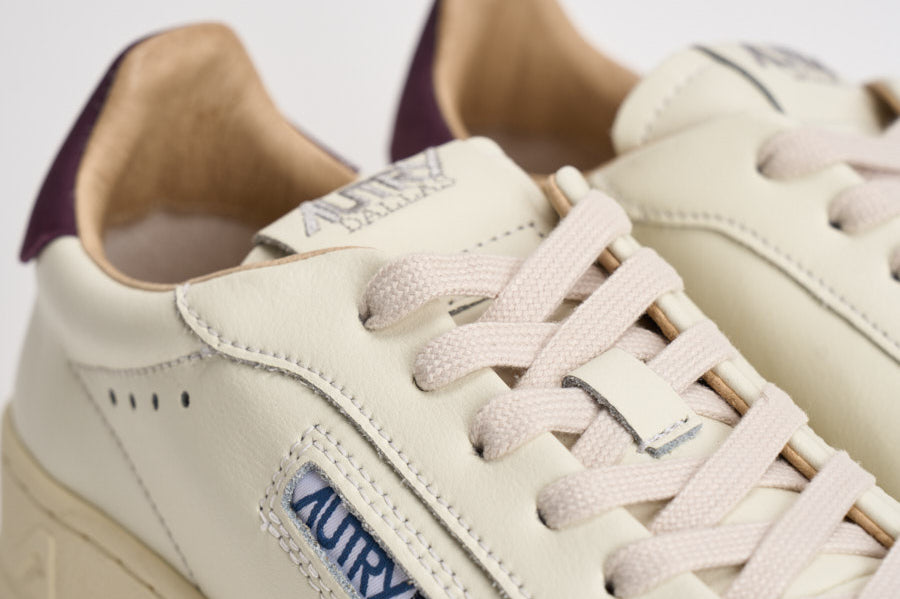 Sneakers uomo Dallas bianca e bordeaux ADLM MR27 AUTRY 