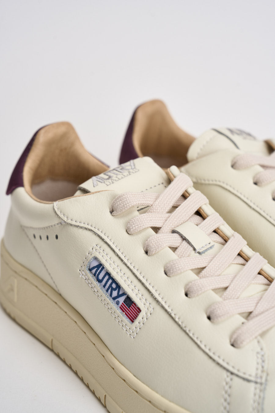 Sneakers uomo Dallas bianca e bordeaux ADLM MR27 AUTRY 