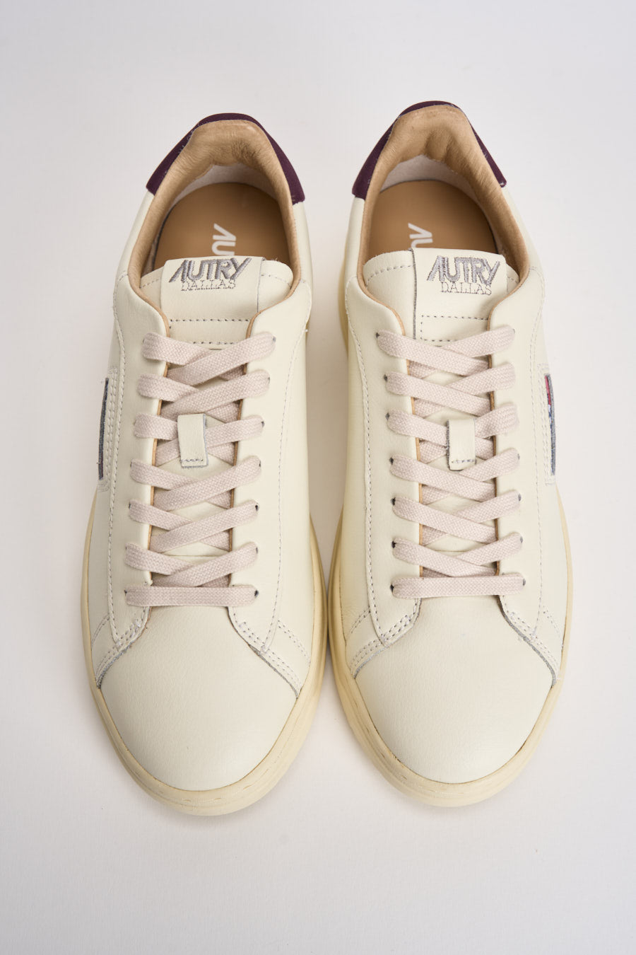 Sneakers uomo Dallas bianca e bordeaux ADLM MR27 AUTRY 