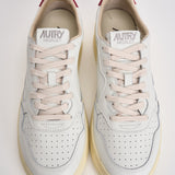 Sneakers uomo Medalist Low bianca e rossa AULM BJ01 AUTRY 