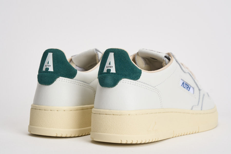 Sneakers uomo Medalist Low bianca e verde AULM BJ02 AUTRY 