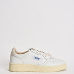 Sneakers uomo Medalist Low bianca e beige AULM BJ04 AUTRY 