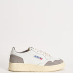 Sneakers uomo Medalist Low in suede bianca e grigia AULM FT15 AUTRY 