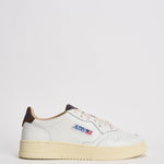 Sneakers uomo Medalist Low bianca e marrone AULM HJ03 AUTRY 