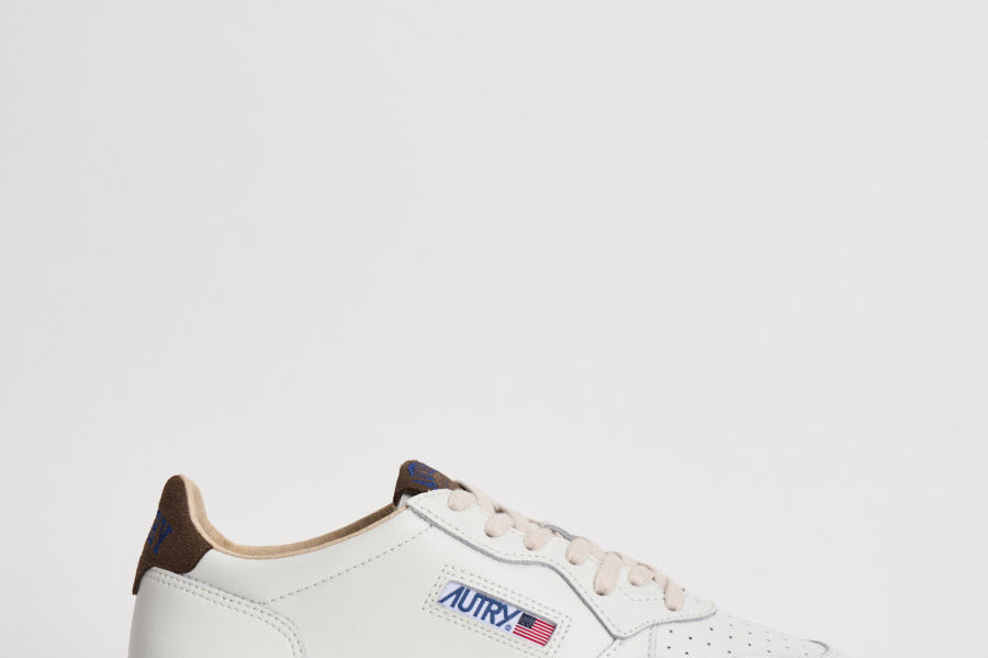 Sneakers uomo Medalist Low bianca e marrone AULM HJ03 AUTRY 