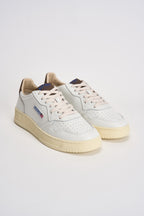 Sneakers uomo Medalist Low bianca e marrone AULM HJ03 AUTRY 