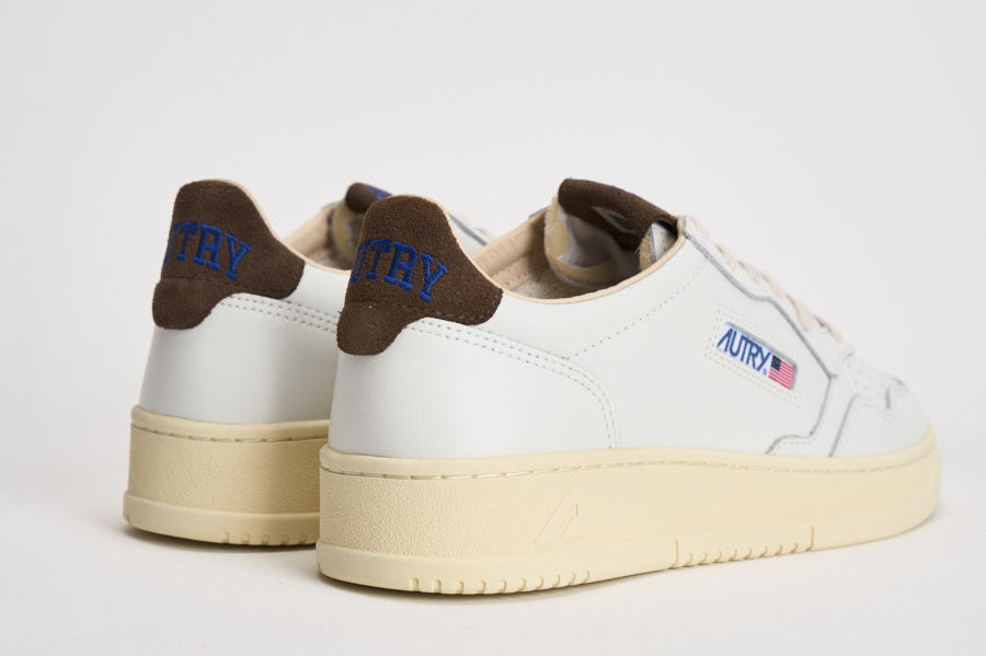 Sneakers uomo Medalist Low bianca e marrone AULM HJ03 AUTRY 