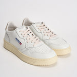 Sneakers uomo Medalist low bianca e tortora AULM LL27 AUTRY 