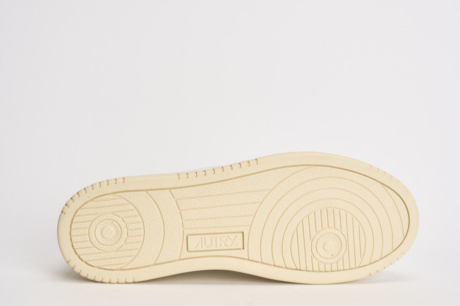 Sneakers uomo Medalist low bianca e tortora AULM LL27 AUTRY 