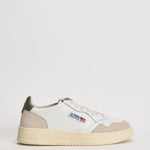 Sneakers uomo Medalist low in suede beige e verde AULM LS17 AUTRY 