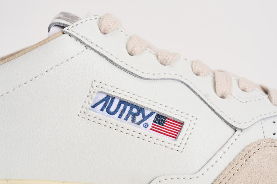 Sneakers uomo Medalist low beige e nera AULM LS21 AUTRY 