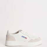 Sneakers uomo Medialist Low in pelle bianca e beige AULM LS30 AUTRY 