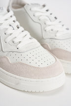 Sneakers uomo Medialist Low in pelle bianca e beige AULM LS30 AUTRY 