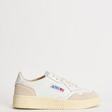Sneakers uomo Medalist Low in suede bianca e panna AULM LS33 AUTRY 