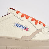 Sneakers uomo Medalist Low bianca e arancione AULM NE17 AUTRY 
