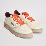Sneakers uomo Medalist Low bianca e arancione AULM NE17 AUTRY 