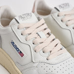 Sneakers Medalist Low donna bianca e rosa AULW LL16 AUTRY 