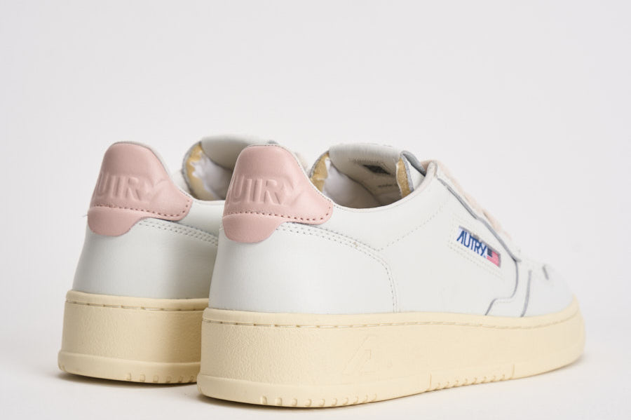 Sneakers Medalist Low donna bianca e rosa AULW LL16 AUTRY 