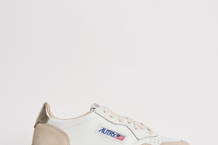 Sneakers donna Medalist low in suede e oro AULW LS75 AUTRY 