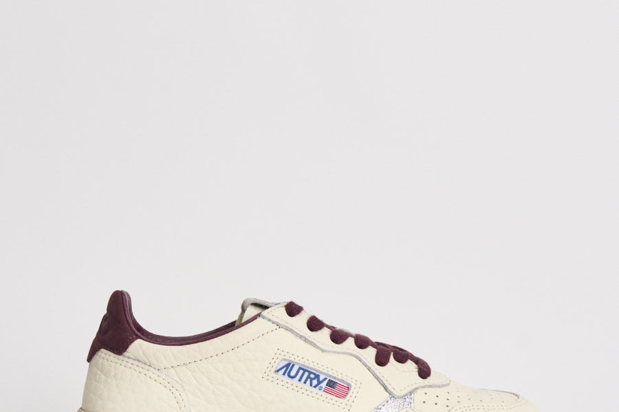 Sneakers donna Medalist panna e bordeaux AULW NE19 AUTRY 