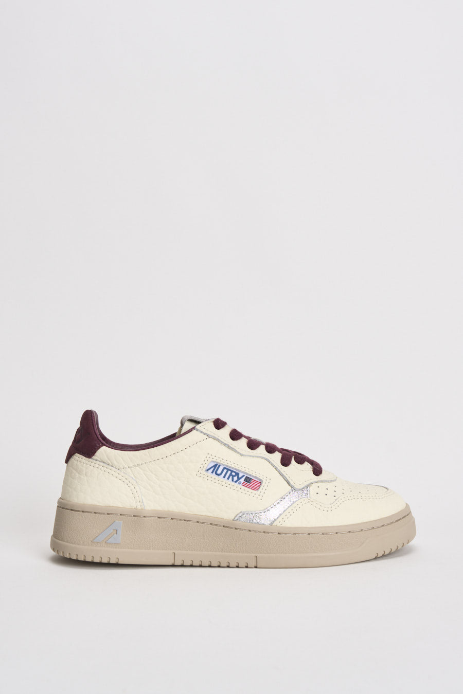 Sneakers donna Medalist panna e bordeaux AULW NE19 AUTRY 