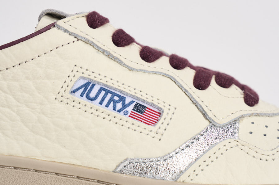Sneakers donna Medalist panna e bordeaux AULW NE19 AUTRY 