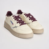 Sneakers donna Medalist panna e bordeaux AULW NE19 AUTRY 