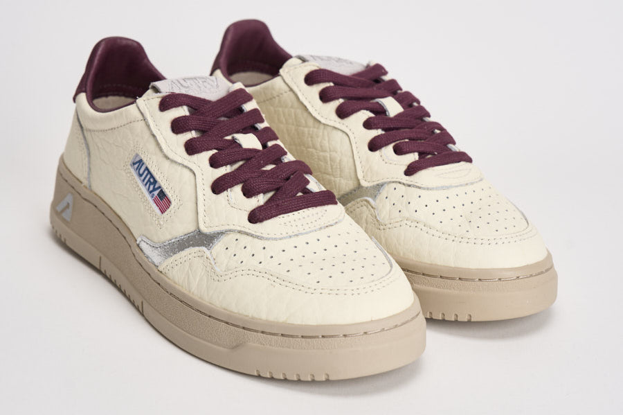 Sneakers donna Medalist panna e bordeaux AULW NE19 AUTRY 